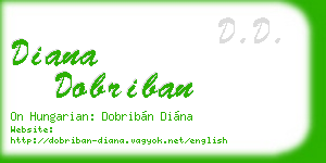 diana dobriban business card