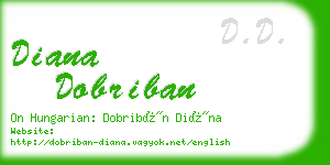 diana dobriban business card